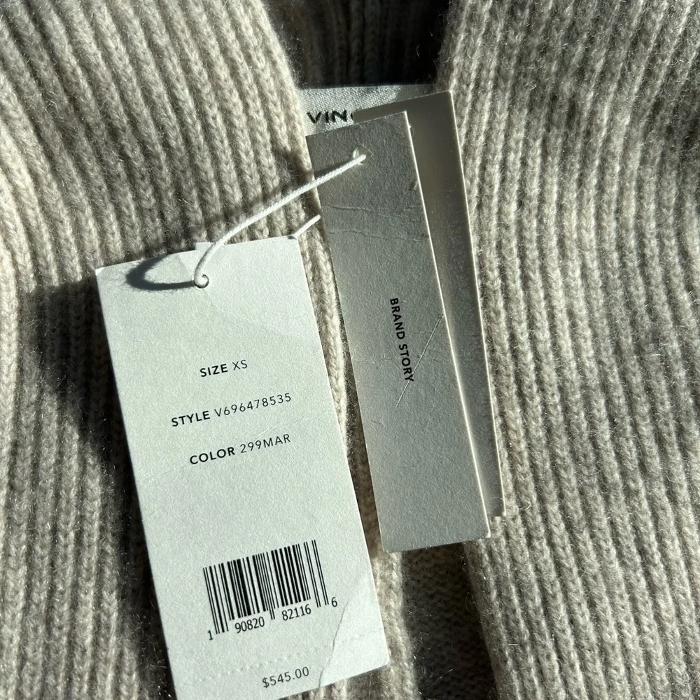 Vince Cream Cardigan Soft Knitted Layering Piece - Picture 10 of 10